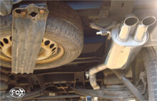 Fox Sportuitlaat VW Bus T5 open laadbak voorwielaandrijving achterdemper - 2x63 type 26