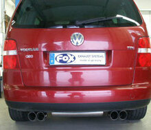 Fox Sportuitlaat VW Touran TSI achterdemper, rechter/linker uitlaat - 2x76 Type 18 rechts/links