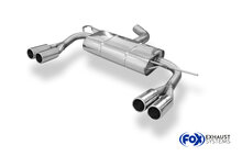 Fox Sportuitlaat VW Touran Cross GTD achterdemper, rechter/linker uitlaat - 2x76 Type 12 rechts/links