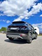 Fox Sportuitlaat Hyundai Tucson NX4 - 4x2 &amp; 4x4 Achterdemper - 4x90 Type 14 met zwarte afdekkingen 4x100mm