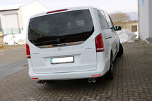 Fox Sportuitlaat Mercedes V-Klasse W447 achterdemper, dwarsuitlaat rechts/links - 2x76 Type 11 rechts/links