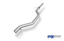 Fox Sportuitlaat Vervangingspijp voor de voordemper van de Opel Vectra C GTS, geschikt voor modellen met een horizontaal gemonteerde katalysator.