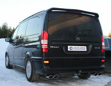 Fox Sportuitlaat Mercedes Vito/Viano - W639 (niet Compact) Achterdemper dwarsuitgang rechts/links - 2x88x74 Type 32 rechts/links