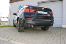 Fox Sportuitlaat BMW X4 F26 achterdemper, dwarsuitgang rechts/links - 2x90 type 17 rechts/links