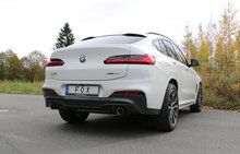 Fox Sportuitlaat BMW X4 G02 - 30i Achterdemper dwarsuitlaat rechts/links - 1x100 Type 25 rechts/links met uitlaatklep