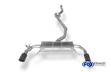 Fox Sportuitlaat BMW X4 G02 - 30i Achterdemper dwars rechts/links uitlaat - 1x100 Type 25 rechts/links ZWART ge&euml;mailleerd met uitlaatklep en voordemper - Niet compatibel met modellen met panoramadak