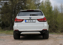 Fox Sportuitlaat BMW X5 F15 achterdemper, dwarsuitlaat rechts/links, dubbele inlaat - 2x80 type 16 rechts/links