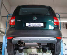 Fox Sportuitlaat Skoda Yeti 5L - 4x4 Achterdemper &Oslash;70mm - 2x80 Type 17