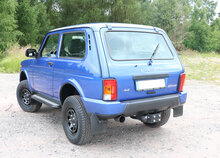 Fox Sportuitlaat Lada Niva 4x4 - Stadsmodel - tot 2017, dwarsgeplaatste achterdemper, uitlaat links - 1x90 type 10 links