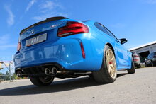 Fox Sportuitlaat FOX sportuitlaat geschikt voor BMW F87 M2 Competition + CS achterdemper, dwarsuitgang rechts/links met 2 uitlaatkleppen - 2x90 type 25 rechts/links