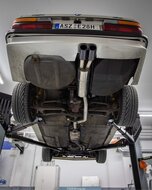 Fox Sportuitlaat FOX sportuitlaat geschikt voor BMW E28 525e met katalysator, achterdemper vanaf de katalysator - 2x88x74 type 32 zwart