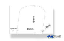 Fox Sportuitlaat Audi A2 - Sjabloon voor 2x80mm ronde onderdelen. Wordt afgedrukt op papier (A3).