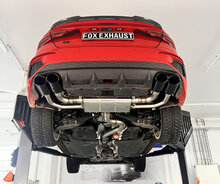 Fox Sportuitlaat Audi S3 GY - Sedan Half uitlaatsysteem van OPF met uitlaatkleppen - 2x115x85 Type 32 rechter/linker uitlaatpijpen zwart ge&euml;mailleerd