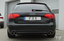 Fox Sportuitlaat Audi A4/A5 B8 Sedan/Avant/S-Line Voorwielaandrijving &amp; Quattro Achterdemper rechts/links - 2x90 Type 17 rechts/links
