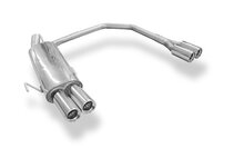 Fox Sportuitlaat Opel Astra F-CC achterdemper, rechter/linker uitlaat, 3-puntsophanging - 2x80 type 13 rechts/links