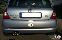 Fox Sportuitlaat Renault Clio II B achterdemper - 2x80 type 13
