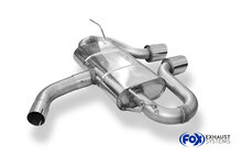Fox Sportuitlaat VW Golf V GTI/GTD + VW Golf VI GTI incl. Cabriolet Achterdemper, centrale uitlaat, R32-design - 2x100 Type 25 midden
