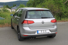Fox Sportuitlaat VW Golf VII - met starre achteras, enkelzijdige uitlaatdemper - 2x80 Type 25
