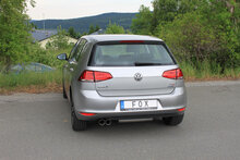 Fox Sportuitlaat VW Golf VII - met starre achteras, enkelzijdige uitlaatdemper - 2x80 Type 25