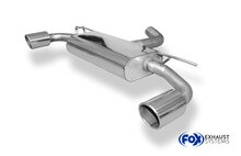 Fox Sportuitlaat VW Golf VII Facelift onafhankelijke wielophanging - zwarte inzet, achterdemper rechts/links - 1x100 type 16 rechts/links incl. achterste inzetstuk zwart gespoten
