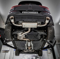 Fox Sportuitlaat VW Golf 8 GTI uitlaatdemper voor en achter, rechter/linker uitlaat 80 mm - 1x125 mm type 25 rechts/links