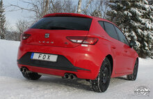 Fox Sportuitlaat Seat Leon 5F - Starre achteras, achterdemper, uitlaat rechts/links - 2x80 type 25 rechts/links