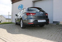 Fox Sportuitlaat Seat Leon 5F ST - Starre achteras, achterdemper rechts/links - 2x90 type 25 rechts/links