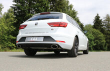 Fox Sportuitlaat Seat Leon 5F ST - Stijve achteras, achterdemper rechts/links - 160x90 type 38 rechts/links