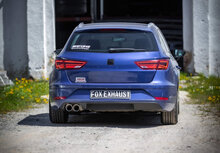 Fox Sportuitlaat Seat Leon 5F ST - Achterdemper met starre achteras - 2x90 Type 25
