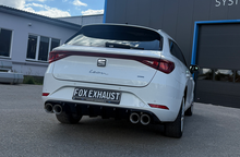 Fox Sportuitlaat Seat Leon ST/ Cupra Leon ST - KL e-Hybrid achterdemper rechts/links - 2x100 type 25 rechts/links met FOX-logo