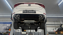 Fox Sportuitlaat Seat Leon ST/Cupra Leon ST - KL e-Hybrid achterdemper rechts/links en voordemper - 2x100 type 25 rechts/links met FOX-logo
