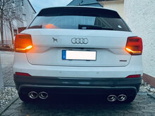 Fox Sportuitlaat Audi Q2 achterdemper, rechter/linker uitlaat, met voordemper - 2x115x85 type 32 rechts/links