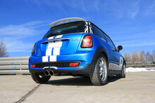 Fox Sportuitlaat Mini Cooper S R56 achterdemper, centrale uitlaat - 2x100 Type 16