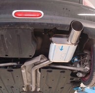 Fox Sportuitlaat Mini Cooper R56 achterdemper - 1x100 Type 14