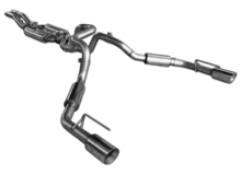 Fox Sportuitlaat Ford Raptor 2AB half uitlaatsysteem van OPF - bestaande uit 2x achterdempers, voordemper, 2x uitlaatkleppen en uitlaatpijpen die naar rechts/links uitkomen - 2x 100 type 25 rechts/links