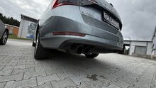 Fox Sportuitlaat Skoda Superb 3V 4x4 (3T) Achterdemper - 2x90 Type 25 zwart mat keramisch gecoat
