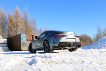 Fox Sportuitlaat Toyota Supra JTSC achterdemper, dwarsuitlaat rechts/links met uitlaatklep - 1x114 Type 25 rechts/links zwart