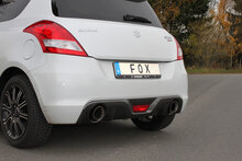Fox Sportuitlaat Suzuki Swift Sport IV Achterdemper Rechts/Links Uitgang - 1x100 Type 25 Rechts/Links