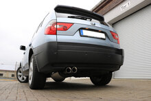 Fox Sportuitlaat FOX sportuitlaat geschikt voor BMW X3 - X53 achterdemper op originele voordemper - 2x80 type 25