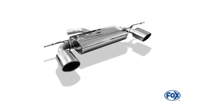 Fox uitlaat VW Scirocco - 13 einddemper uitgang rechts/links &Oslash; 55mm - 129x106 Typ 32 rechts/links