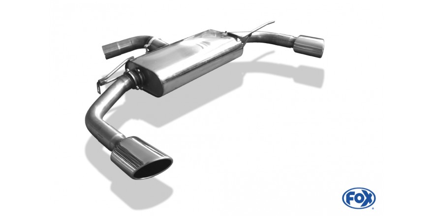 Fox uitlaat VW Scirocco - 13 - R einddemper uitgang rechts/links - 115x85 Typ 32 rechts/links