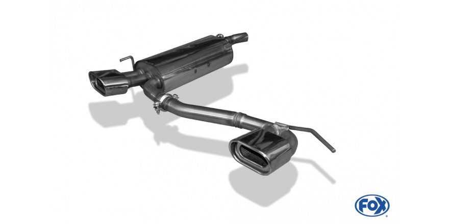 Fox uitlaat VW Golf 3/ Golf 3 Cabrio einddemper uitgang rechts/links - 135x80 Typ 53 rechts/links