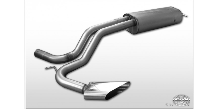 Fox uitlaat VW Golf 4 3-Deurs einddemper Side Pipe - 130x50 Typ 50 uitgang van Fahrerseite