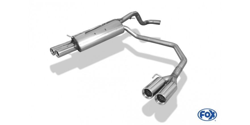 Fox uitlaat VW Beetle Typ 1C/ 9C einddemper uitgang rechts/links - 2x76 Typ 13 rechts/links