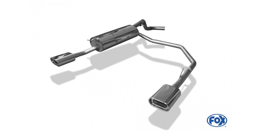 Fox uitlaat VW Bora 1J/ Bora Variant 1J einddemper uitgang rechts/links - 135x80 Typ 53 rechts/links