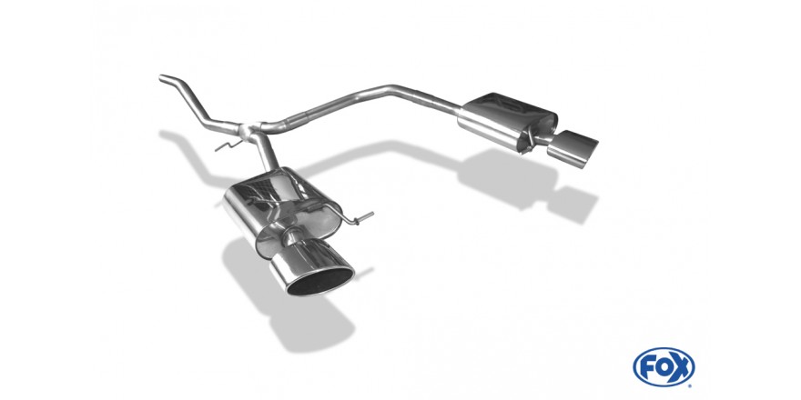 Seat Leon 5F ST - Starre achteras einddemper rechts/links - 160x90 Typ 38 rechts/links