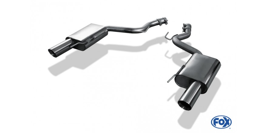 Ford Mustang Coupe & Cabrio - 4-cilinde einddemper rechts/links - 1x100  25 rechts/links