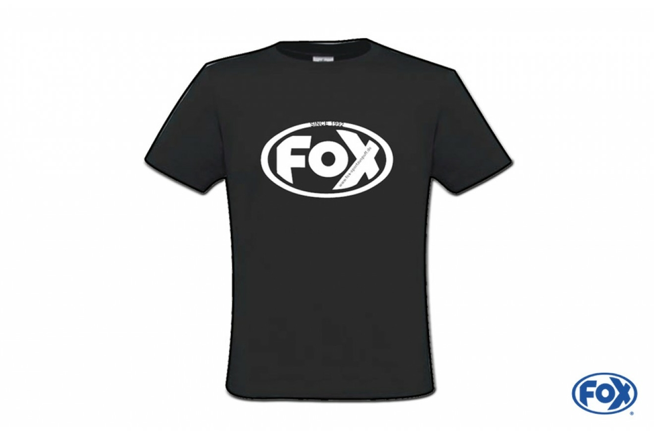 FOX T-Shirt maat XXL zwart met witte tekst "25 Jahre"