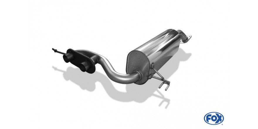 Hyundai Veloster einddemper met uitgang in de originele eindpijpen