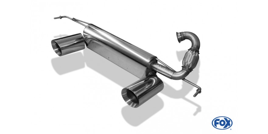 Smart Forfour 453 met Brabus Heckansatz einddemper dwars uitgang rechts/links inclusief flexibel - 1x100 Typ 25 rechts/links